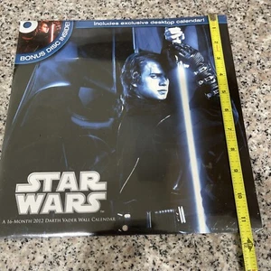 Star Wars A 16 Month 2012 Darth Vader Wall Calendar - Picture 1 of 8