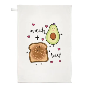 Avocado Plus Toast Tea Towel Dish Cloth - Funny Joke - Picture 1 of 1