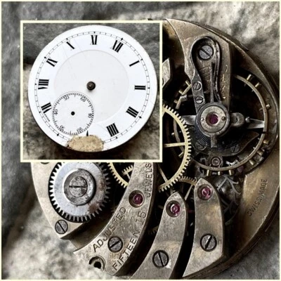 ✩ Antique Swiss Made old pocket watch MOVEMENT 15 Jewels - Image 1 of 4