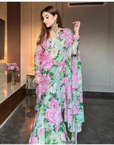 Lehenga Saree  Party Wear Indian Pakistani New Sari Wedding Designer - Picture 1 of 5