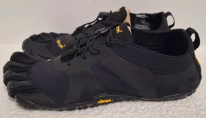 Vibram FiveFingers V-Alpha Black Trail Running Shoes 18M7101 Men's 10.5-11 EU 44 - Picture 1 of 9