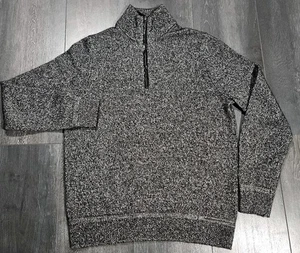 Nordstrom Herren Shop Kaschmir Seide Strick Pullover Pulli S grau 1/4 Zip weich adrett - Bild 1 von 10