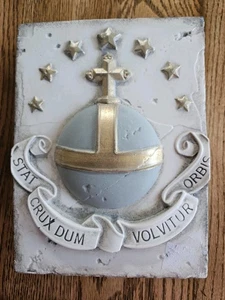SID DICKENS Memory Block Wall Tile Art Plaque "Stability" Retired T-408 VGC - Picture 1 of 10