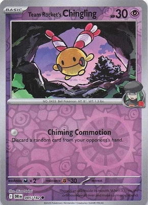 Team Rocket's Chingling SV10: Destined Rivals 085/182- NM - Reverse Holo - Image 1 of 2