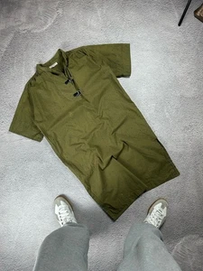 Vestido túnica verde Yves Saint Laurent Rive Gauche años 80 asiático raro dinero antiguo - Imagen 1 de 13