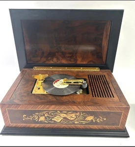 Nice Antique Reuge Wooden Disc Music Box Excellent - Picture 1 of 7