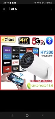 magcubic projector hy300 pro 4k android 11 Brand New  - Image 1 of 3