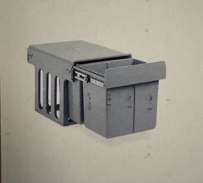 Einbaumülleimer küche Einbauabfalleimer Ausziehbarer Mülleimer 15 l grau - Bild 1 von 2