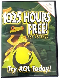 RARE America Online Collector's CD, Vintage AOL Disc in DVD Case - FROG ! - Picture 1 of 4
