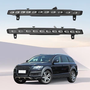 Fog Lights For 2010-2015 Audi Q7 LED DRL w/Turn Signal Light LED Fog Lamps LH&RH - Picture 1 of 17