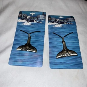 SEAWORLD WHALE TAIL NECKLACE WITH CORD Lot 0f 2 BRAND NEW - Picture 1 of 24