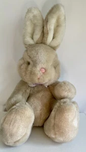 Dakin Bunny Rabbit Realistic Plush Brown Tan Fur Plush Vintage 1986 Sits - Picture 1 of 7