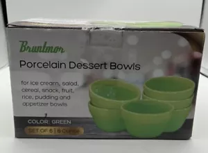 Porzellan Dessertschalen 6er Set Grün 8 Oz - Bild 1 von 2