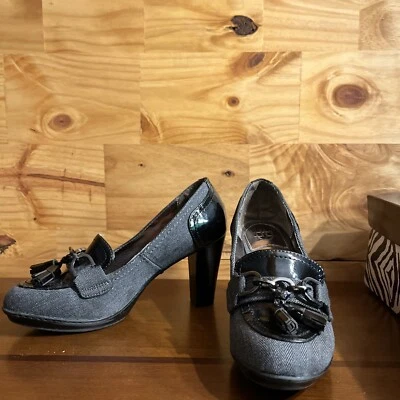 Dana Buchman Shoes Heels Women’s Size 6.5 Black And Small Tweed Black Foto 1 de 4