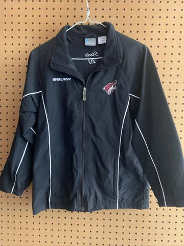 Arizona Coyotes Hockey Warm Up Jacket Youth Small Breathable Wind Beaker Bauer Cover