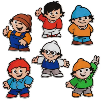 MONO-QUICK Mainzelmännchen © Set 6 Stück - Aufnäher, Bügelbild, Aufbügler