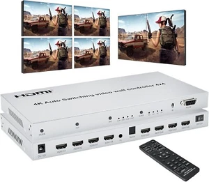 4K HDMI Matrix, 4X4 with Audio HDMI Splitter Switch,4 HDMI in 4 HDMI Out HDMI... - Picture 1 of 9