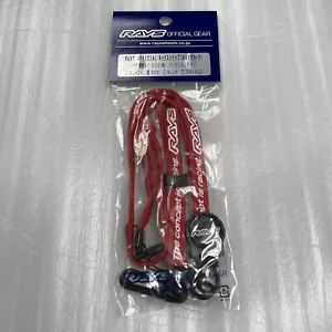 Rays Wheels Japan Official Neck Strap lanyard Red authentic ship today! - Bild 1 von 2
