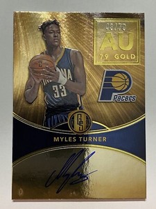 2016-17 Panini Gold Standard Myles Turner AU Gold Element auto /79