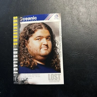 J4c Lost Revelations 2006 Inkworks #16 Hugo Hurley Reyes Jorge Garcia Oceanic - Image 1 of 2