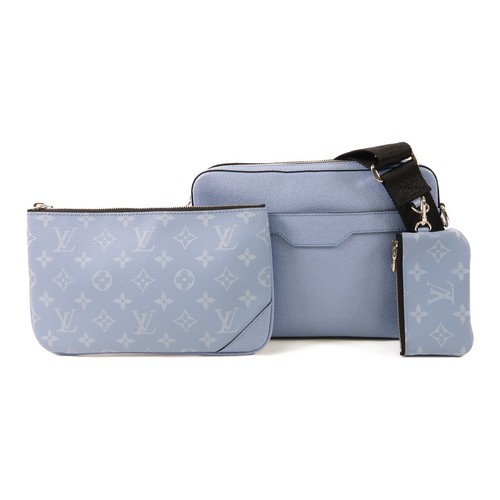 LOUIS VUITTON（LV） Borsa a tracolla Louis Vuitton LV SHW Trio Messenger M14069 Taigarama blu cielo