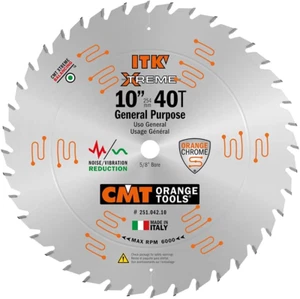 CMT 251.042.10 ITK Xtreme General Purpose Saw Blade, 10-Inch X 40 Teeth ATB - Picture 1 of 12