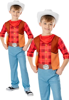 Jon Costume Kids Book Day Fancy Dress Dino Ranch Boys Girls Outfit - Image 1 of 2