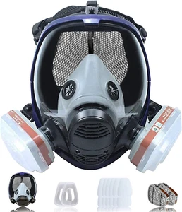 Respiratore a Pieno Facciale Kit Respiratore Maschera Antigas 18 in 1, Maschera - Foto 1 di 12