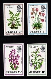 JERSEY 1972 WILD FLOWERS OF JERSEY SET OF 4 IMPERFORATE PROOFS SG.69/72 MNH - Picture 1 of 2