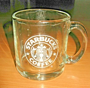 Tasse à café Starbucks café en verre transparent sirène logo blanc 12 oz - Photo 1/3