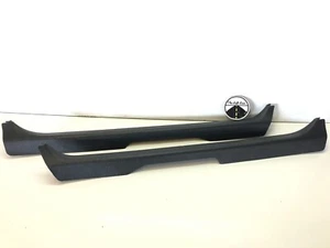 1986-1993 Volvo 240 244 245 Sedan Front Door Sill Scuff Plate Set Pair OEM Black - Picture 1 of 10