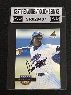 HOF ПЕДРО МАРТИНЕС 1994 PINNACLE С АВТОГРАФОМ КАРТА #501 CAS ПОДЛИННАЯ - Изображение 1 из 2