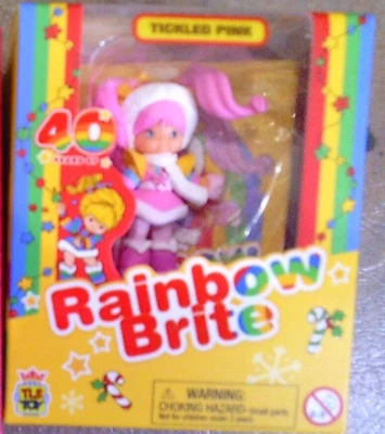 Новый 40 лет RAINBOW BRITE CHEEBEE щекочущий розовый мини фигурка коллекционная кукла - Изображение 1 из 2