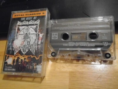 RARE OOP Hawkwind CASSETTE TAPE Best of space rock MOTORHEAD LEMMY Nik Turner ! - Image 1 of 2