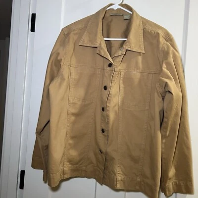 Blassport 棕色女式夹克方格牛仔纽扣夹克尺寸 Xl — 第 1/4 张图片