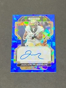JAQUARII ROBERSON 2023 Prizm Draft Picks Blue Cracked Ice Auto RC #ed 38/75 - Picture 1 of 10