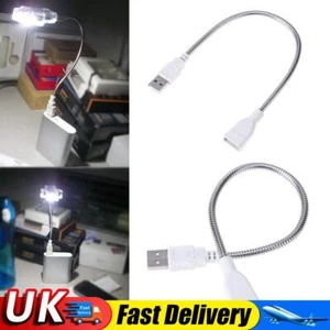 USB Male to Female Extension LED Light Adapter Cable Metal Flexible Tube UK - Afbeelding 1 van 8