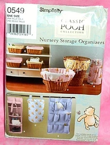 Uncut Simplicity Pooh Baby Room Nursery Storage Organizers Hamper Pattern 0549 - Picture 1 of 2