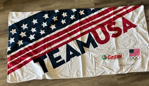 Team USA Castrol Official Partner Beach Towel Olympics 58x28 United States Flag - Picture 1 of 9