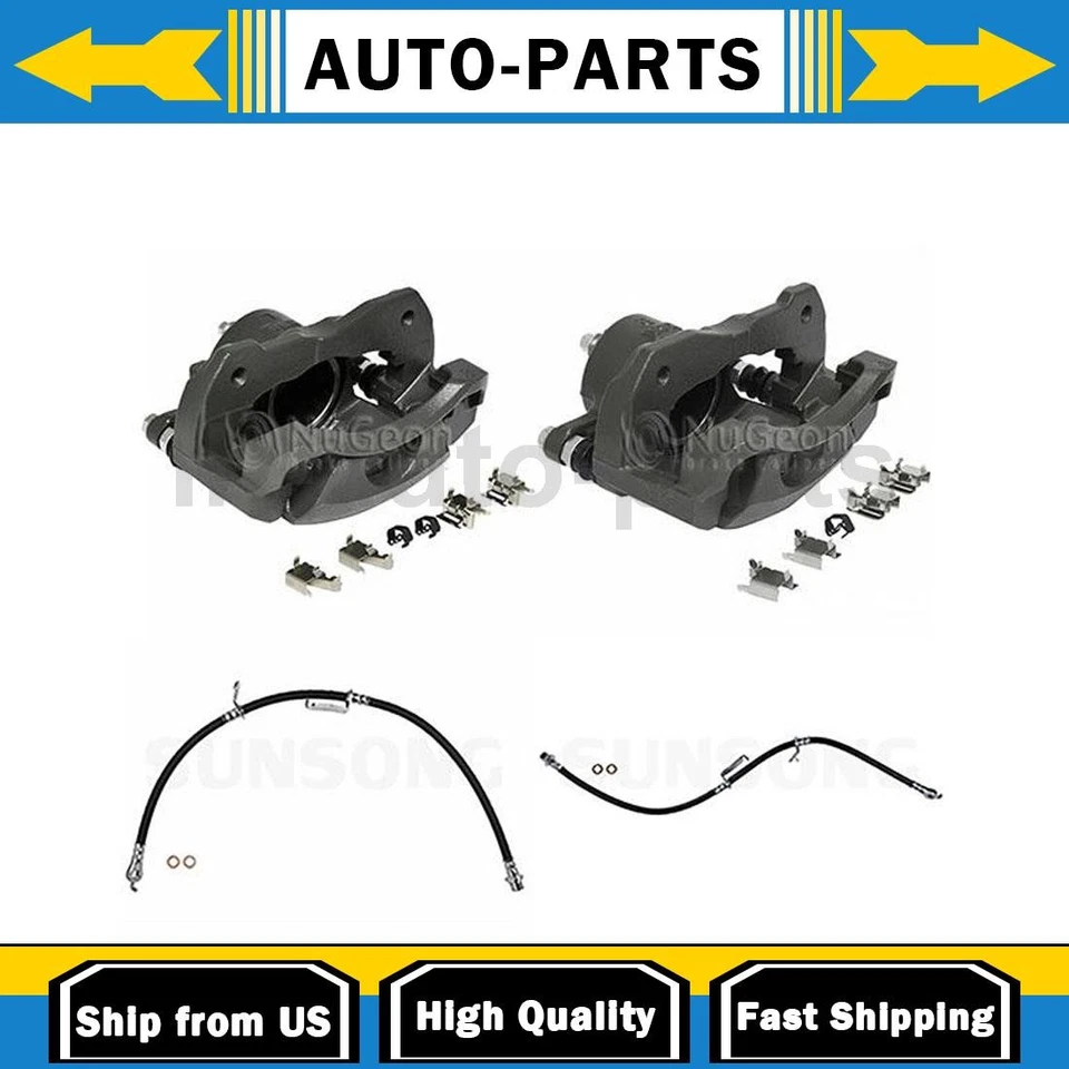 Brake Caliper Set with Hoses Driver Passenger Side Fits Toyota RAV4 2.5L - Image 1 of 4
