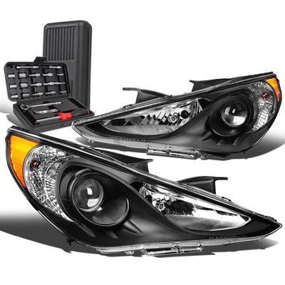 Par de faros proyectores de señal negro/ámbar Sonata 2011-2014 + caja de herramientas Foto 1 de 4