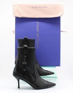 STUART WEITZMAN MAVERICK 75MM WOMENS BOOTS UK 4.5 EU 37.5 BLACK RRP £400 AD - Picture 1 of 10
