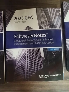 CFA Exam Prep Schwese Kaplan 2023 Level 3 Books 1-5 + Volume 1-2 .10 Books - Bild 1 von 10