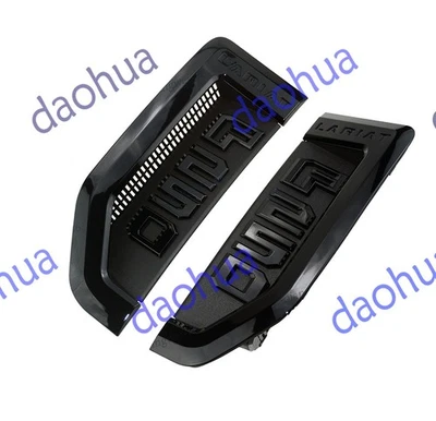 NEW Fits 17-22 F250 Lariat Fender Badge LH + RH SET BLACK SPORT APPEARANCE - Image 1 of 3