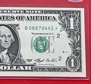 1993 Star note $1 DOLLAR BILL ( New York ) RUN PRINT  3  -UNCIRCULATED - Picture 1 of 3