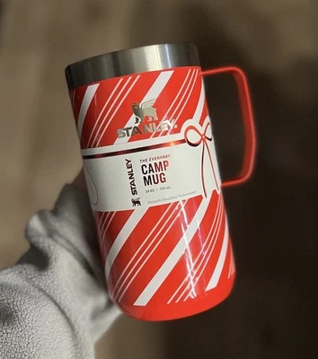 Stanley Candy Cane Twist 24 OZ The Everyday Camp Mug Christmas Holiday 2025 NWT - Image 1 of 4