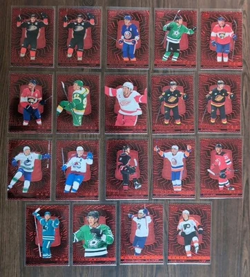 NHL Upper Deck 2023-24 Extended Series Seeing Red 19 Card Insert Lot. - Image 1 of 4
