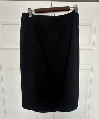 Falda Nygard para mujer negra línea A midi cremallera tiro medio informal lisa talla 16 Foto 1 de 4