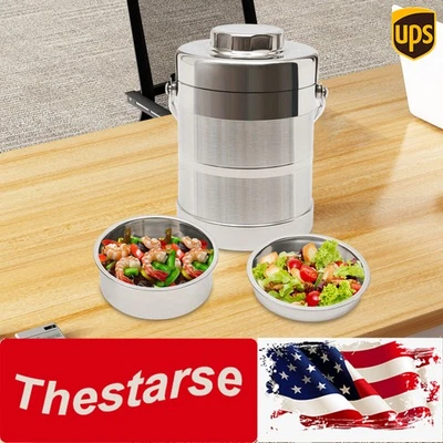 Contenedores para lonchera de alimentos calientes Contenedores para alimentos fríos calientes alimentos aislados Foto 1 de 4