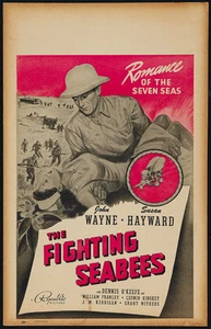 The Fighting Seabees (1944) John Wayne Susan Hayward cartel de película estampado 2 - Imagen 1 de 1